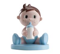 dekora - Décoration Baptême Garçon, Figurine en résine, Bébé avec un biberon, 10 cm de Hauteur, Décoration Gâteau Baptême, Design Original et Détaillé, Cake topper Apte au Contact Alimentaire