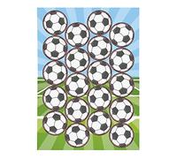 Dekora - Décoration Comestible en Azyme pour Gâteau d'Anniversaire pour Enfant avec la Silhouette Disque Azyme Mini Ballons de Football, 3,4 cm