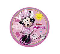 Dekora - Décoration Coméstible en Forme de Disque pour Gâteaux d'Anniversaire pour Enfants de Minnie Mouse - 15, 5 cm