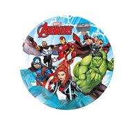 Dekora - Décoration Coméstible en Forme de Disque pour Gâteaux d'Anniversaire pour Enfants des Avengers - 15, 5 cm