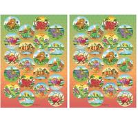 Dekora - Décoration Coméstible en Forme de Mini Disque pour Gâteaux d'Anniversaire pour Enfants de Dinosaure - 3,4 cm (Lot de 2)