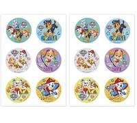 Dekora - Décoration Comestible pour Gâteau d'Anniversaire pour Enfant Pat Patrouille - 5,8 cm (Lot de 2)
