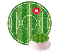 dekora - Décoration Comestible pour Gâteau d'anniversaire pour Enfant Terrain de Football - 20 cm