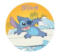 Dekora - Décoration Comestible pour Gâteau d'Anniversaire pour Enfants - Disque Gâteau Stitch 20 cm - Décoration de Gâteau de Gaufret Sans Gluten, Sans Lactose - Convient aux Végétariens
