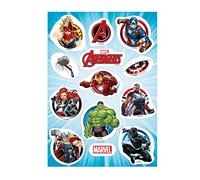Dekora - Décoration Coméstible pour Gâteaux d'Anniversaire pour Enfants de Silhouette Découpée des Avengers