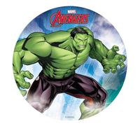Dekora - Decoration Gateau Anniversaire Feuille Azyme de Hulk - 20 cm Diametre