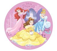 Dekora - Decoration Gateau Anniversaire Feuille Azyme Princesses Disney - 20 cm Diametre