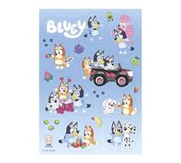 dekora - Décoration Gâteau Bluey en Papier Comestible, Feuille A5 à Découper avec 8 Motifs, Décoration Anniversaire Bluey et Bingo pour Gâteaux et Cupcakes, Sans Gluten, Sans Lactose, Végétarien