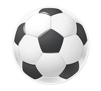 dekora - Décoration pour Gâteau d'Anniversaire d'Enfants - Disque de Gaufrette Ballon de Football | Diamètre 20 cm