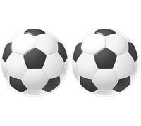 dekora - Décoration pour Gâteau d'Anniversaire d'Enfants - Disque de Gaufrette Ballon de Football | Diamètre 20 cm (Lot de 2)