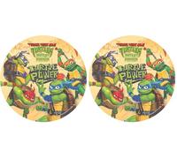 dekora - Décoration pour Gâteau d'Anniversaire d'Enfants - Disque de Gaufrette Tortues Ninja | Diamètre 20 cm (Lot de 2)