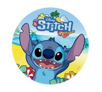 dekora - Décoration pour Gâteaux d’Anniversaire - Cake Topper Stitch 20 cm - Disque en Papier Comestible pour Gâteau - Sans Gluten, Sans Sucres Ajoutés, Sans Lactose - Convient aux Végétariens