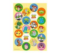 dekora - Décorations pour gâteau - Mini disques en papier comestible - Toy Story Ø3,4 cm avec Woody, Buzz Lightyear, Jessie et Lotso - Deco Anniversaire Toy Story pour Cupcakes - Sans Gluten