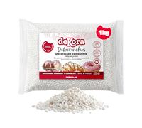 dekora - Dekocrunchies Noix de coco 1 kg, Sprinkles croustillants au goût intense, Décors sucrés, Topping pâtisserie, Perles comestibles pour décoration de gâteaux, biscuits, donuts et génoises