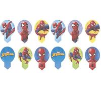 Dekora - Dekorapin Décoration Comestible pour Cupcakes ou Gâteau d'Anniversaire pour Enfants - 20 Feuilles d'Azymes de Spiderman - Taille 6,5x4 cm, 10 Unité (Lot de 2)