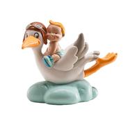 dekora - Détails de Baptême, Figurine de Décoration de Baptême Garçon - Cigogne Volant avec Un Bébé, Cake Topper pour Baptême, Baby Shower et Cérémonies