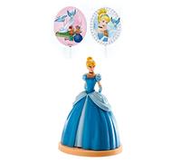 Dekora- Disney Kit de décoration du gâteau PVC thème Cendrillon (303016), Bleu, 8.5 cm