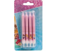 Dekora - 346175 Princesses Lot de 8 Bougies bâtonnet Cire Rose 8 x 8 x 12 cm