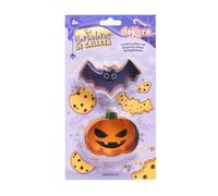 dekora - Emporte-pièces Halloween en métal - Lot de 2 moules à pâtisserie pour biscuits en forme de chauve-souris et citrouille - Accessoires de cuisine pour fête d’Halloween - 6 à 9 cm