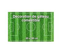Décor Terrain de foot en pate à sucre 20 x 30 cm