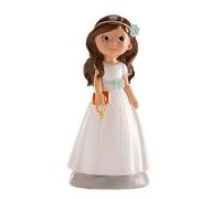 dekora - Figurine Décorative pour Première Communion - Fille avec Catéchisme - Fabriquée en Résine - Décoration pour Gâteaux - 13 cm - Design Original et Détaillé - Compatible Contact Alimentaire