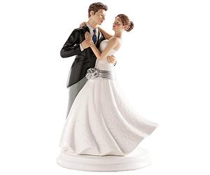 dekora - Figurine gâteau de mariage «Couple dansant» 20 cm - Décoration de Gâteau de mariage en Résine - Design Original et Détaillé - Cake topper Apte au Contact Alimentaire