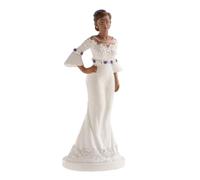 dekora - Figurine pour gâteau de mariage « Femme fleur lilas » 16 cm - Décoration de Gâteau de mariage en Résine - Design Original et Détaillé - Cake topper Apte au Contact Alimentaire