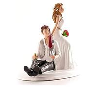 Dekora - 305133 Figurine pour gâteau du mariage, Blanc, 14cm