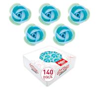 Dekora - Fleurs Comestibles Pour Décorer Les Gâteaux - Décoration Pour Gâteaux Et Pâtisseries - Fleurs En gaufrette Sans Saveur Couleur Bleue Ø 3,5 cm - Hosties Sans Gluten, Sans Lactose - 140 Unités