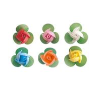 Dekora - Fleurs Comestibles Pour Décorer Les Gâteaux - Décoration Pour Gâteaux Et Tartes - Assortiment De Fleurs en Plaquette Sans Goût Ø 3 Cm - Gaufrettes Sans Gluten, Sans Lactose - 150 Pcs