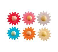 Dekora - Fleurs Comestibles Pour Décorer Les Gâteaux - Décoration Pour Tartes Et Gâteaux - Fleurs de Gaufrettes Sans Goût en 6 Couleurs - Ø 4,5 cm - Plaquette Sans Gluten, Sans Lactose - 100 Pcs