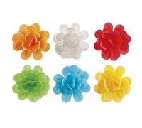 dekora - Fleurs Comestibles pour Gâteau, 6 Roses en Azyme, 7 cm, sans sucre, sans gluten, sans lactose, Couleurs Assorties, Décoration Gâteau pour Anniversaire, Mariage, Baptême, Gender Reveal