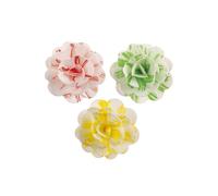 dekora - Fleurs Comestibles pour Gâteau, 6 Roses en Azyme, 7 cm, sans sucre, sans gluten, sans lactose, Trois couleurs, Décoration Gâteau pour Anniversaire, Mariage, Baptême, Gender Reveal