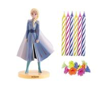 dekora, Kit De Bougies PVC, Sans Parfum, Décoration De Gâteaux Frozen, 10 Unités, Décoration De Pâtisserie