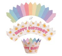dekora Kit de décoration pour cupcakes avec décorations de football et 6 caissettes réutilisables, design réversible double face, pour cupcakes/muffins/muffins pour anniversaire d'enfant