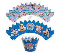 dekora - Kit déco cupcakes Pat’ Patrouille sous licence officielle : toppers papier + 6 manchons type caissettes muffins en carton, double face réversible, réutilisable, non comestible (sans cuisson)