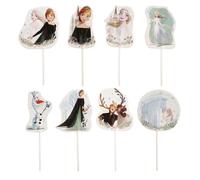 dekora - Kit pour Décorer des Cupcakes de la Reine des Neiges Cake Toppers en Papier - 8 Modèles 16 Unités