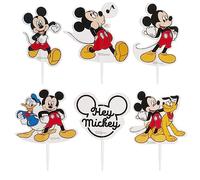dekora - Kit pour Décorer des Cupcakes de Mickey Mouse Cake Toppers en Papier - 6 Modèles 30 Unités