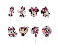 dekora - Kit pour Fabriquer et Décorer des Cupcakes de Minnie Mouse Cake Toppers en Papier - 8 Modèles 16 Unités