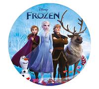 Dekora - La Reine des Nieges - Disque Comestible pour Décoration de Gâteau d'Anniversaire (Disque Azyme 20CM)