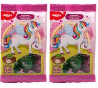 Dekora - Lot de bonbons de chocolat fourrés à la crème de lait et au motif de licorne Tesia 100g, idéal pour les fêtes d'enfants et les anniversaires. Amusant et délicieux (Lot de 2)