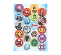 Dekora, Mini Disques d'Azyme Avengers, Décorations Comestibles pour Cupcakes, Biscuits et Muffins, Goûters et Fêtes d'Enfants, Disques de 3,4 CM