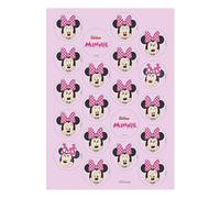 Dekora, Minnie Mouse Mini-Disques Azyme, Décorations Comestibles pour Cupcakes, Muffins & Biscuits, Rond 3,4 CM