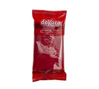 Dekora - Pâte à Sucre Rouge pour Décoration Gâteau et des Cupcakes - Sucre Fondant Prête à Dérouler pour la Réalisation de Toutes Sortes de Décorations - Facile à Travailler - 250 g