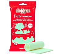 dekora - Pâte à Sucre Vert Menthe pour Décoration Gâteau et des Cupcakes - Sucre Fondant Prête à Dérouler pour la Réalisation de Toutes Sortes de Décorations - Facile à Travailler - 250 g