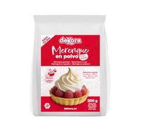 dekora Poudre à Meringue 200 g Blanc d’Œuf en Poudre Pasteurisé pour Desserts et Gâteaux, Sans Gluten, Sans Lactose et Convient aux Végétariens