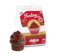 dekora Préparation en poudre pour crème au chocolat (Frosting, Style crème au beurre) 300 g pour Décorer, Garnir et Donner du Volume à vos Gâteaux, Cupcakes et Biscuits