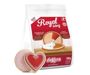 dekora - Préparation pour Glaçage Royal (Royal Icing) 300 g - facile à utiliser, ajoutez simplement de l’eau, Glaçage pour biscuits gateau, et cupcakes, Sans gluten