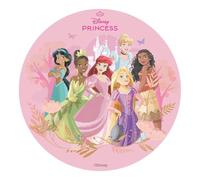 Dekora, Princesses Disney Disque Azyme, Décoration Comestible pour Gâteau d'Anniversaire, Rond Cake Topper 20 CM
