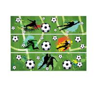 dekora - Rubans comestibles football en papier comestible pour gâteaux, 3 bandes décoratives 21 x 4,95 cm, sans gluten, sans lactose, convient aux végétariens